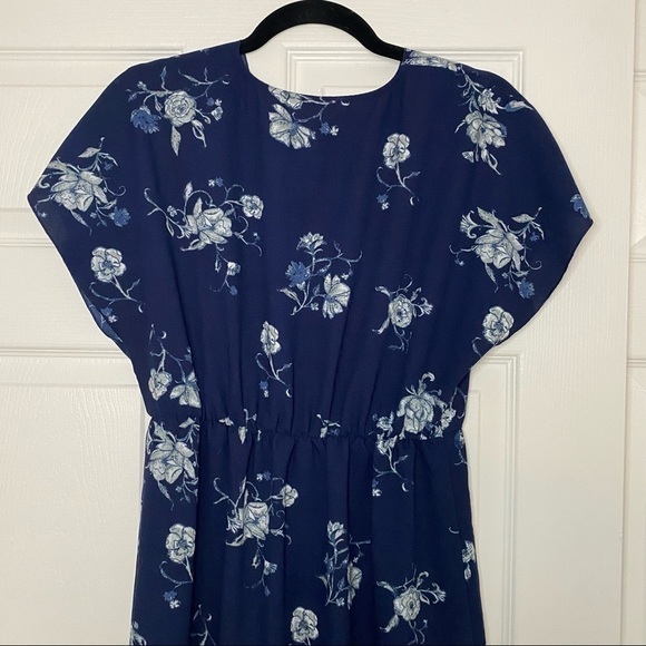 URBAN OUTFITTERS ECOTE Blue Floral High Low Dress - Picture 6 of 11